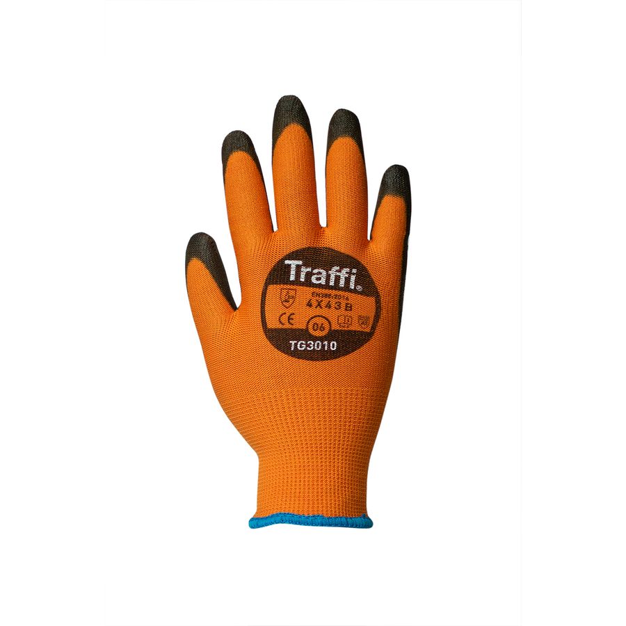 Traffi TG3010 X-Dura Classic PU Cut Level B Safety Glove Size 6 3X43B