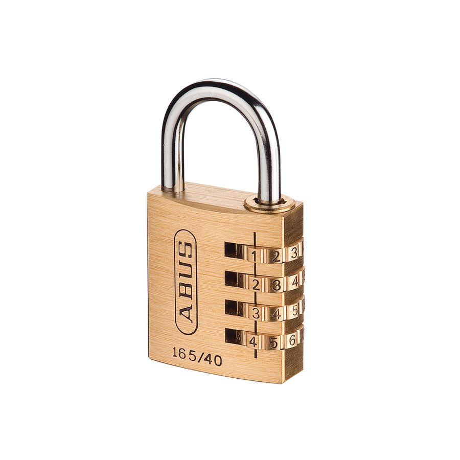ABUS 165/40 40mm Solid Brass Body Combination Padlock (4 Digit) Carded