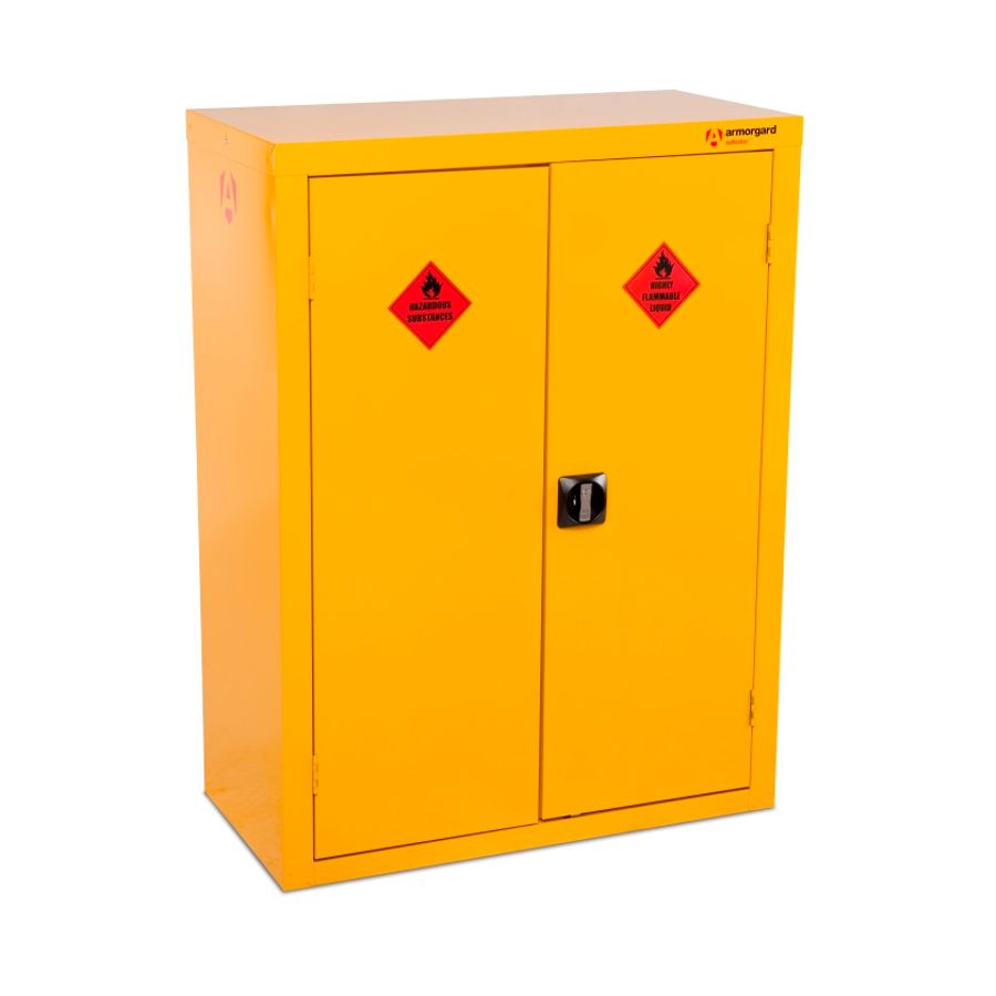 Armorgard Safestor Hazardous Floor Cupboard 900mm x 465mm x 1200mm with 2 Shelves HFC5