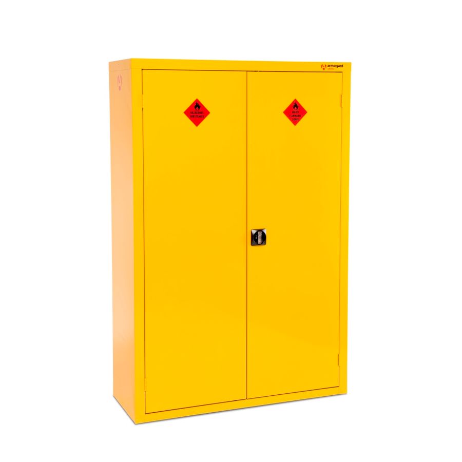 Armorgard Safestor Hazardous Floor Cupboard 1200mm x 465mm x 1800mm with 3 Shelves HFC6