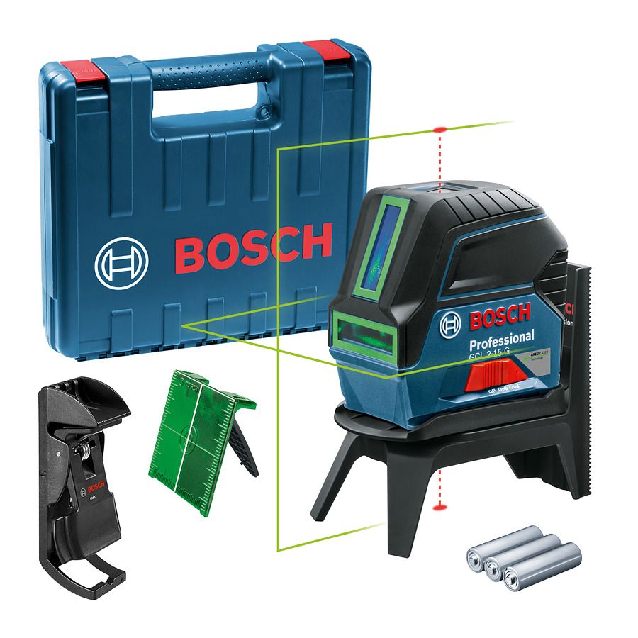 Bosch GCL 2-15 G + RM1 Professional Green Beam Combi Laser (Carry case)