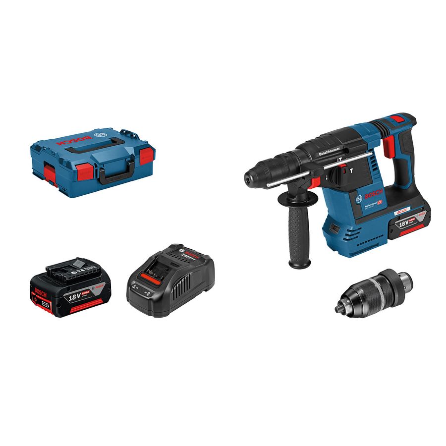 Bosch GBH 18V-26 F (2 x 6Ah, GAL 1880, L-BOXX) BRUSHLESS 18V SDS-Plus Hammer Drill