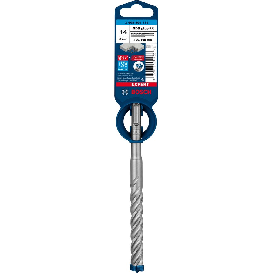 M14 x 165mm Bosch EXPERT SDS plus-7X Hammer Drill Bit