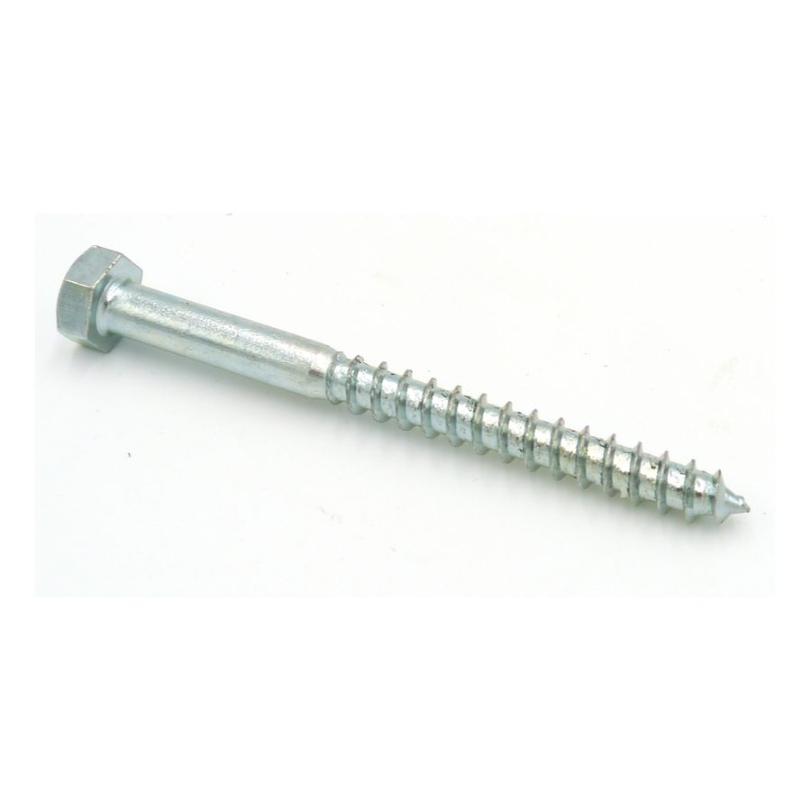 M6 x 25mm Hex Head Coach Screw DIN 571 Zinc Plated