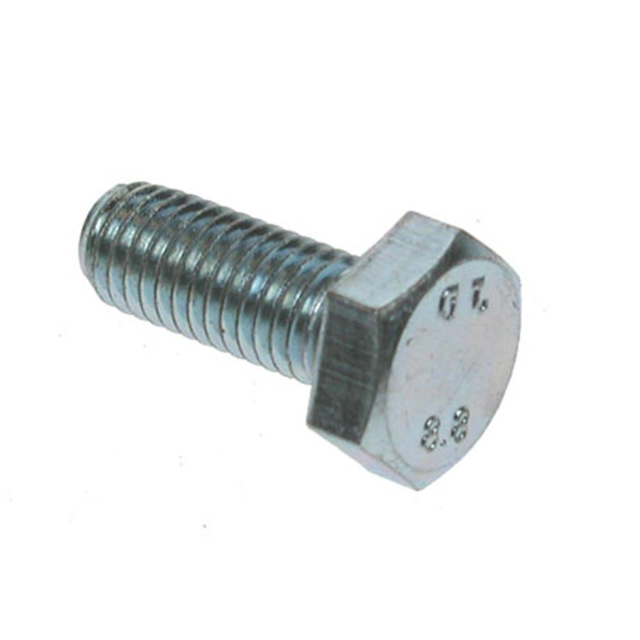 M4 x 10mm High Tensile Hex Set Screw DIN 931 BZP