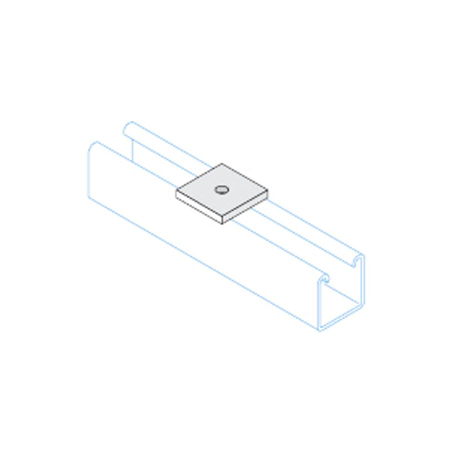 Unistrut One Hole Flat Plate  HDG