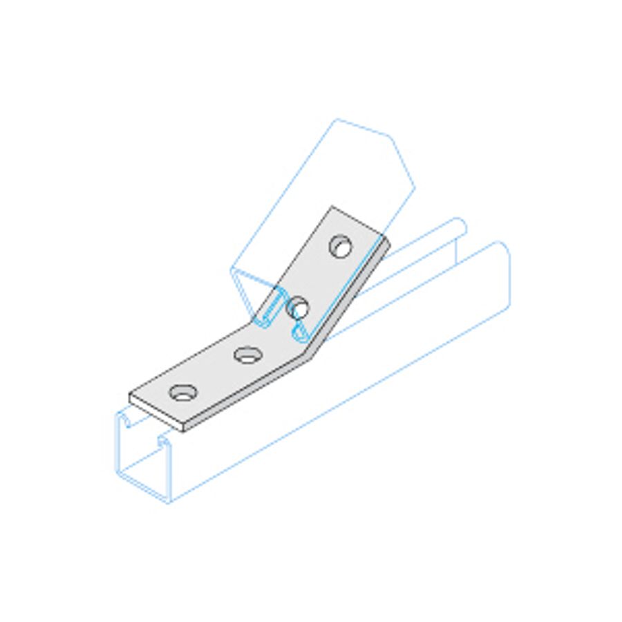 Unistrut 45 Angle Fitting 4 Hole P1074