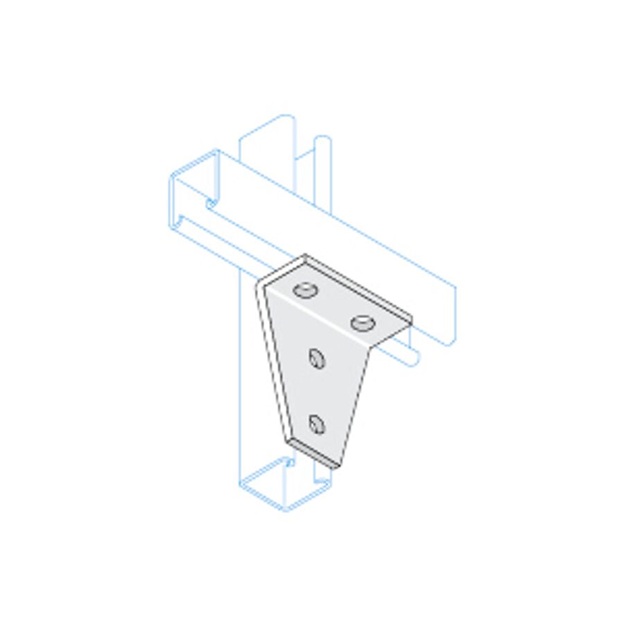 Unistrut 2+2 Hole 90 Deg Fitting HDG