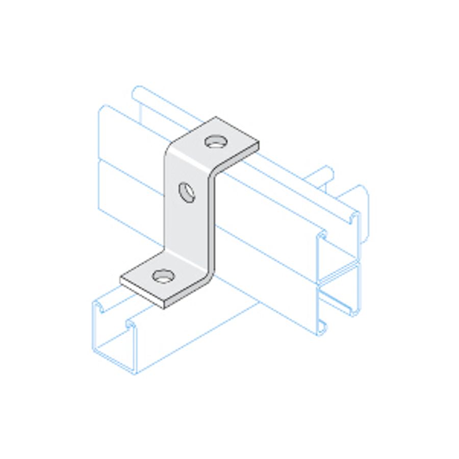 Unistrut 3 Hole Deep Z Fitting HDG