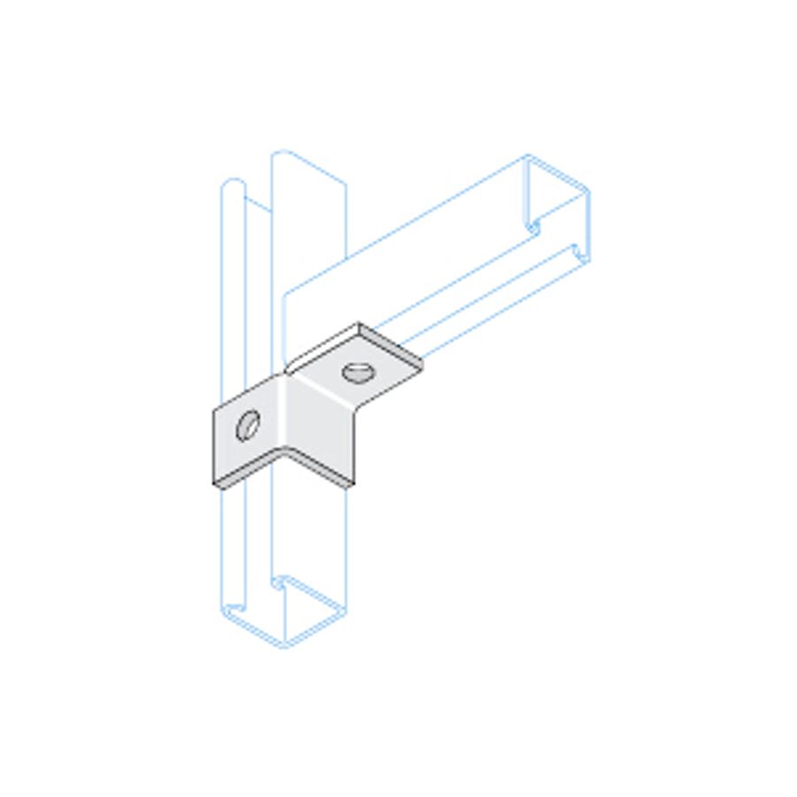 UNISTRUT 1+1 HOLE RIGHT FITTING P2341R