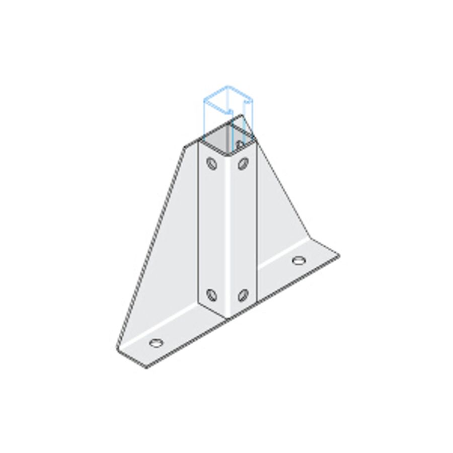 Unistrut 2 + 9 Hole Wing Fitting HDG