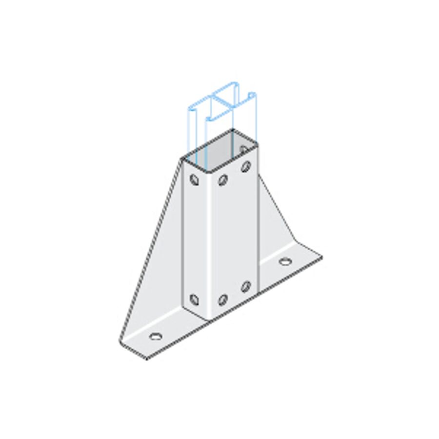 Unistrut 2 + 12 Hole Wing Fitting HDG